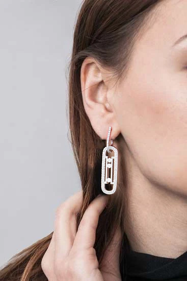 GODKI Luxury Hollow Geometry Long Dangle Earrings for Women Wedding Full Micro CZ Cubic Zircon Dubai Indian Bohemia Hot | Украшения и