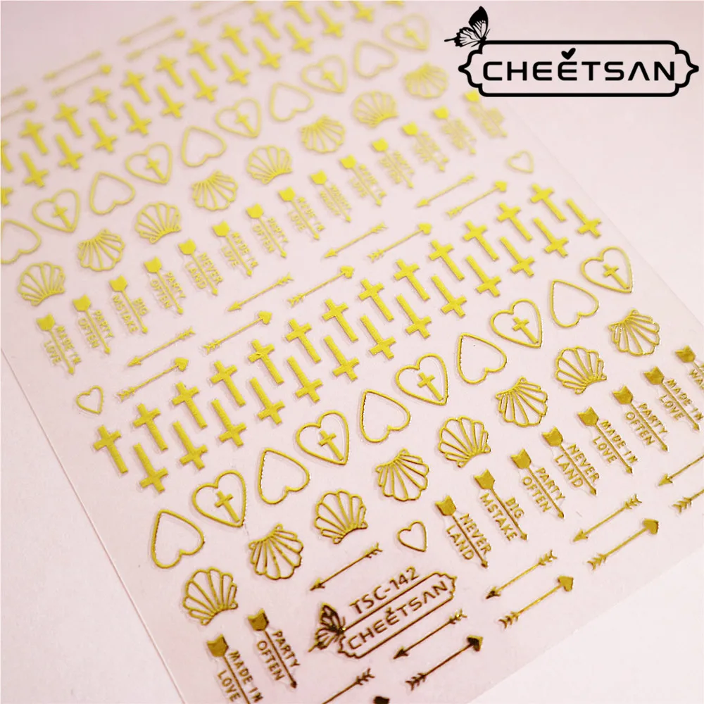 TSC 146 Cheetsan бренд лето шил крест 2018 новые 3d дизайн ногтей наклейки экспорт качество