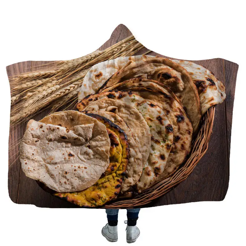 Креативное мексиканское буррито с капюшоном одеяло 3D принтом кукурузы Tortilla