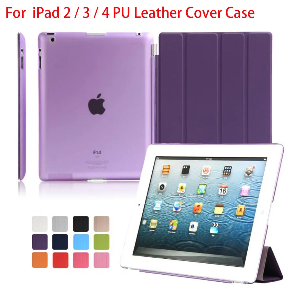 Чехол для Apple ipad 2 3 4 из искусственной кожи магнитный передний умный чехол +