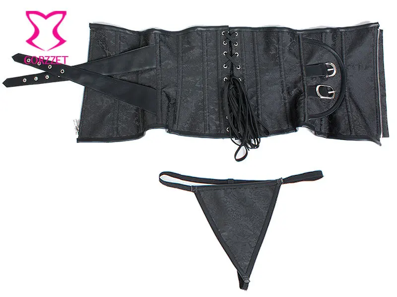 Черный винтажный корсет-бюстье в стиле стимпанк бюстье стальной корсет для талии