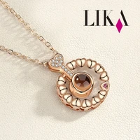 lika wedding jewelry gift necklace jewelry brasszircon pendant necklace personalized jewelry necklace customization