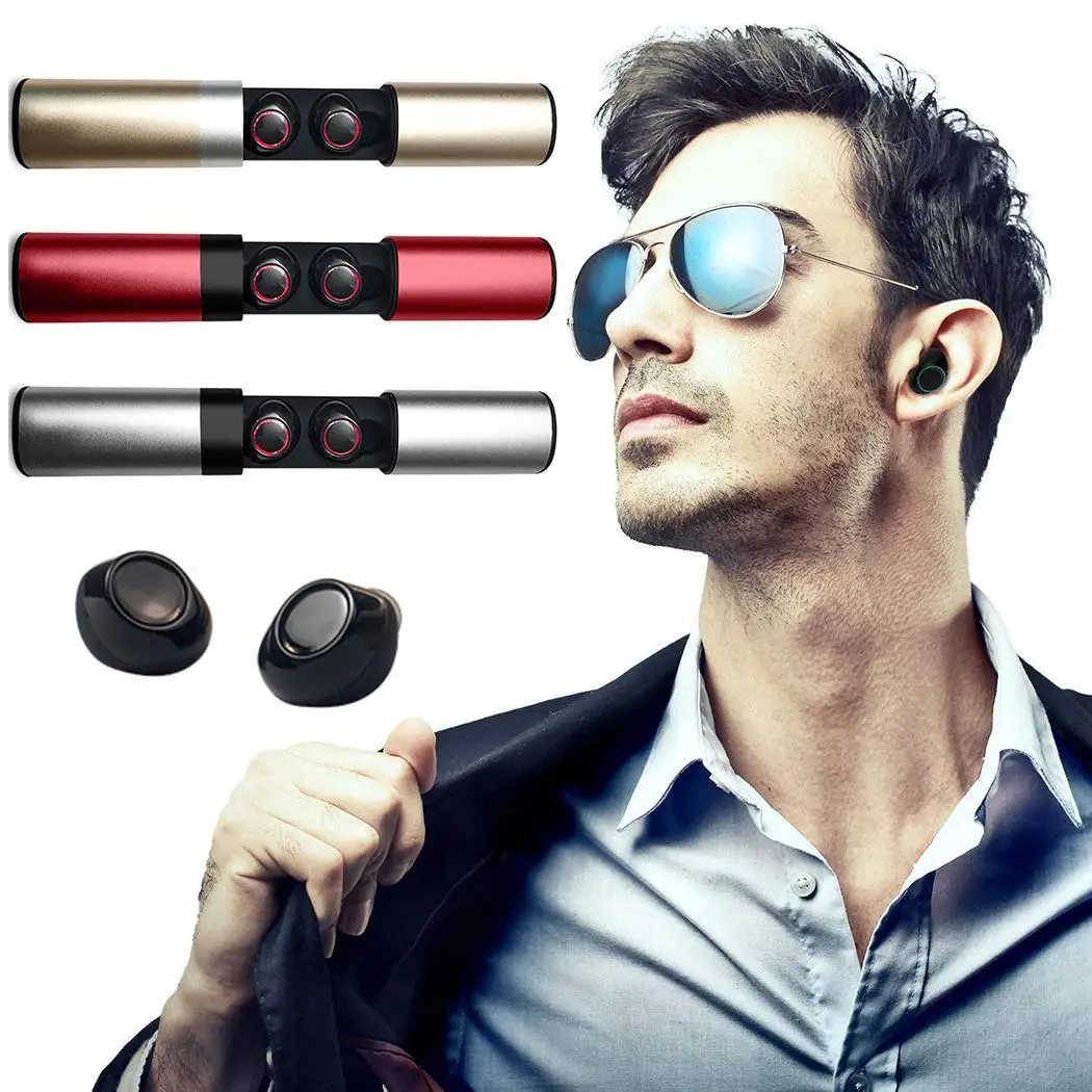 Общие стерео наушники вкладыши Handsfree Bluetooth 4 2 спортивные 10 м беспроводная