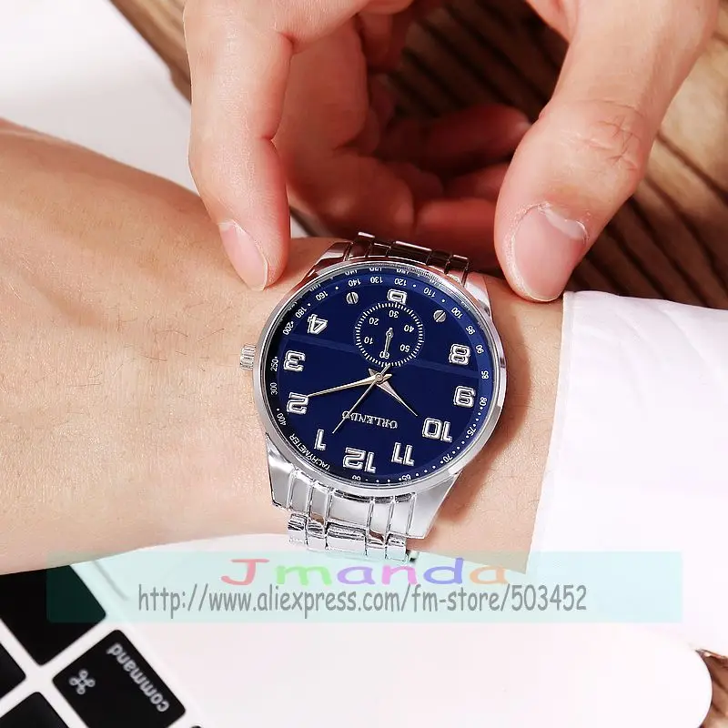 Мужские кварцевые часы с большим круглым циферблатом 100 шт./лот 8416|Женские