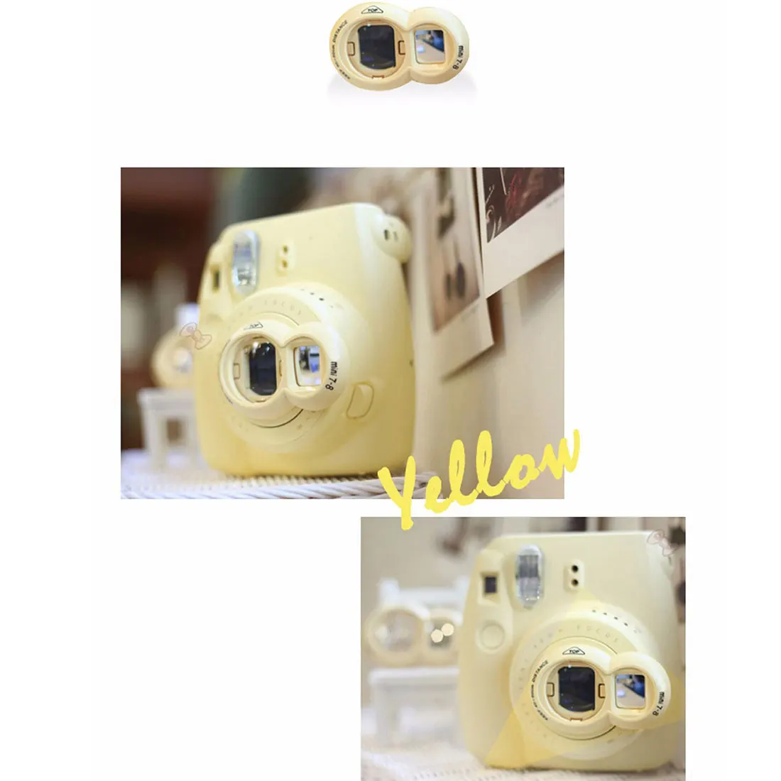 Крупным планом объектив зеркало для съемки селфи для Fujifilm Instax Mini 8 9 Mini 7S мгновенная пленка камера подставка для крупным планом объектив многоцветный