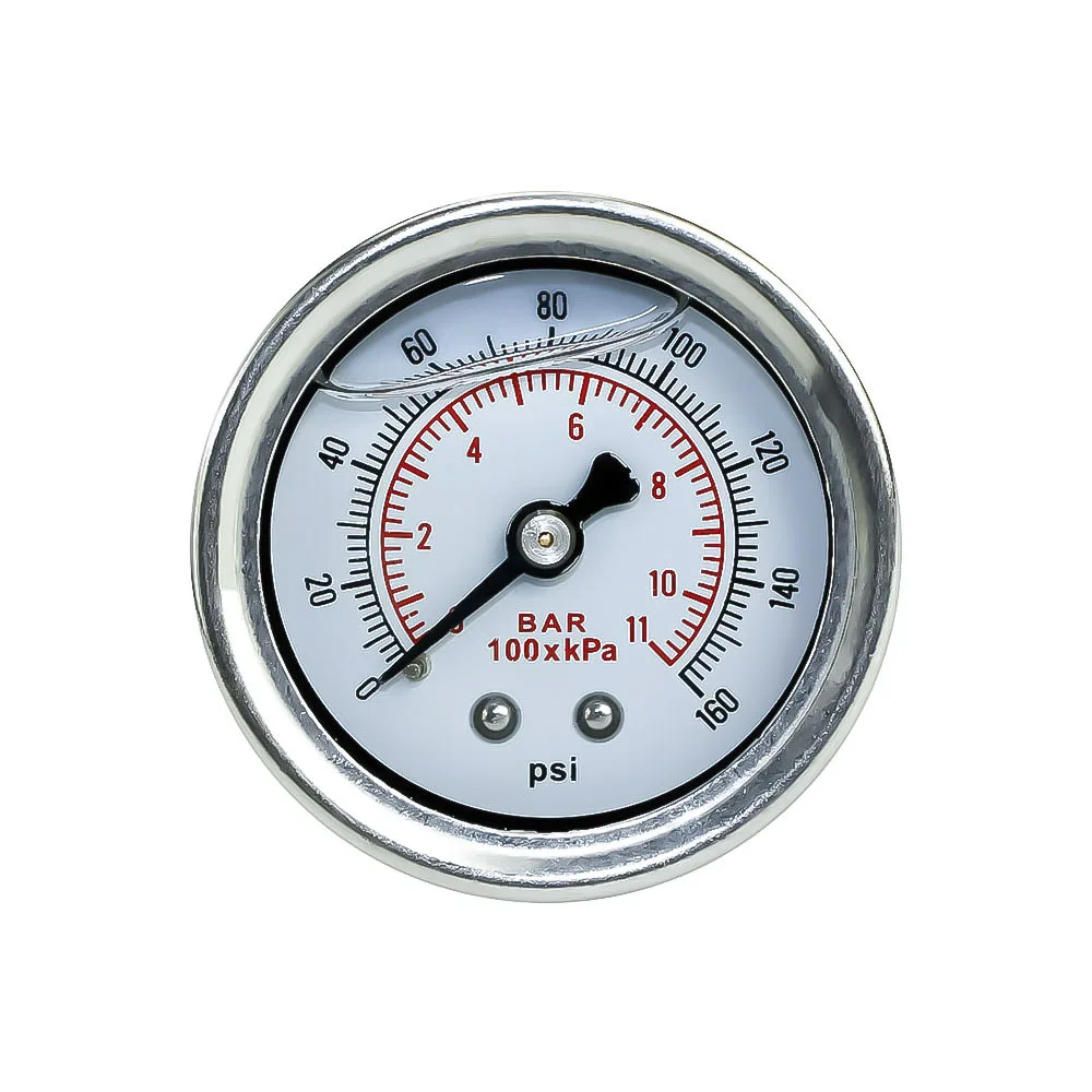 Манометр для жидкости 0 160 psi маслопресс манометр с белым циферблатом
