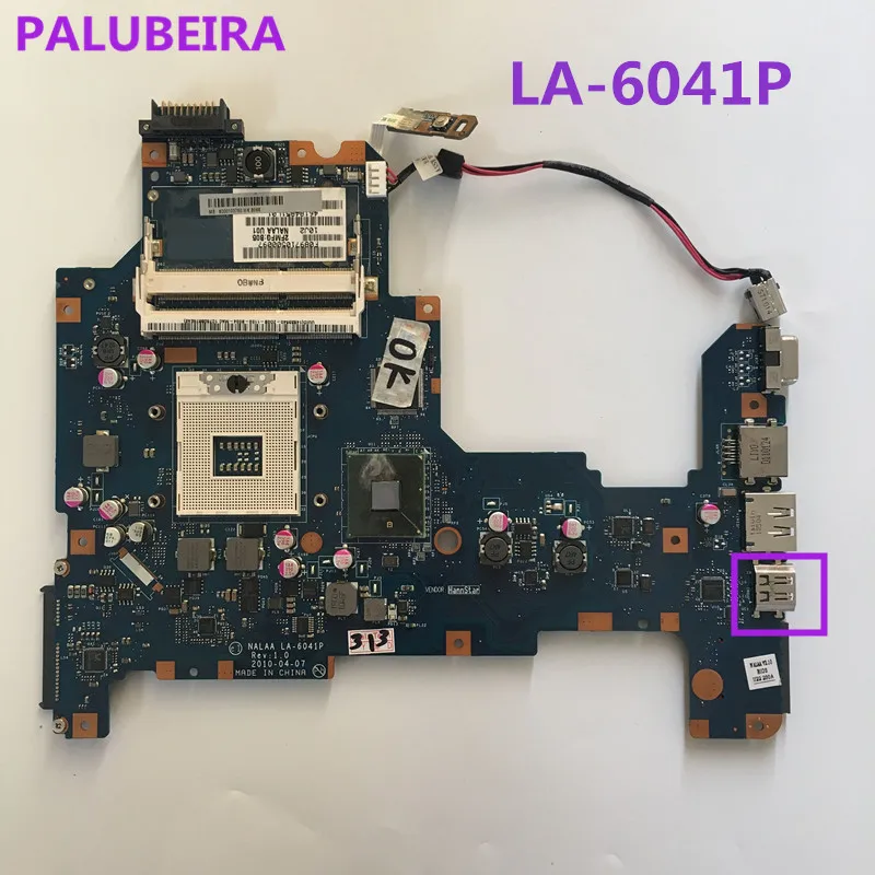 PALUBEIRA K000103760 NALAA LA 6041P материнская плата для ноутбука Toshiba Satellite L670 L675 Материнская DDR3