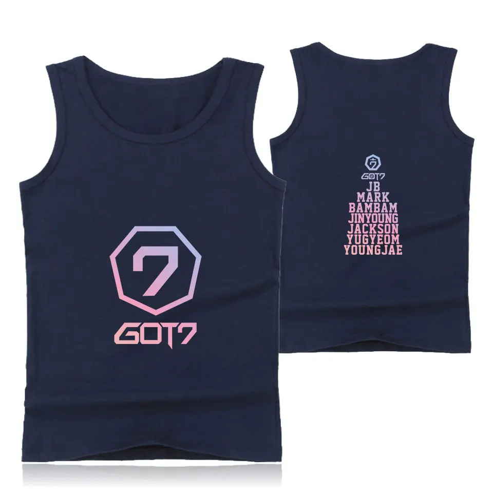 GOT7 летняя майка с бретелями новая модная футболка принтом О-образным вырезом