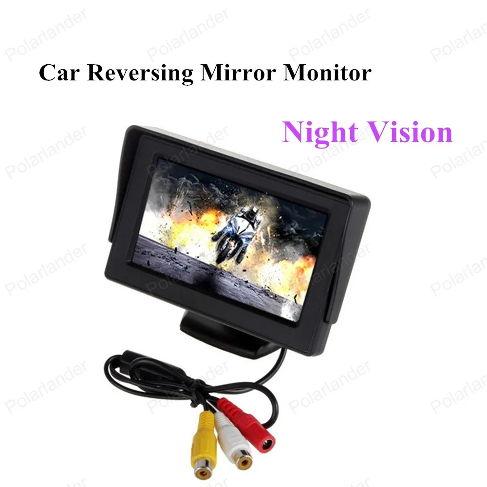 

hot sell TFT 4.3 Inch Car Reversing Mirror Monitor LED with 150 degree angle Night Vision Rear View Camera