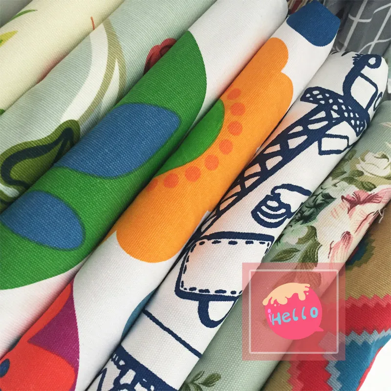 

240cm Printed Cotton Tablecloth Canvas Fabric Thick Diy Sweing Pillowcase Sheets Sofa Curtain Patchwork Home Textiles Cloth