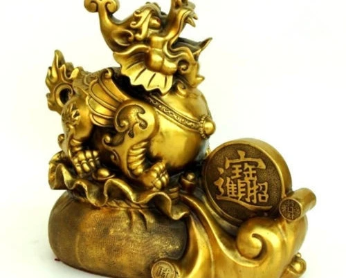 Online China Sehr Schöne Messing Mythische Wilde Tier Pi Xiu Handwerk Dekorationen Statue
