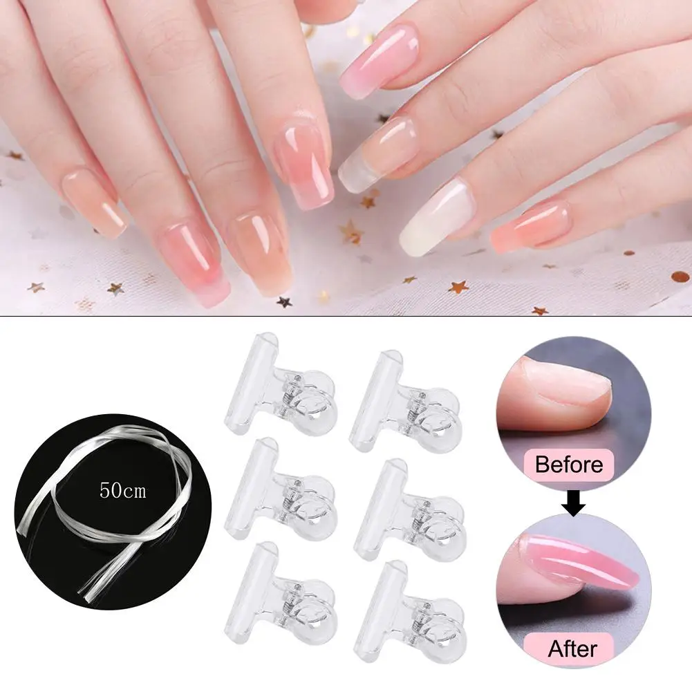 Маникюрный набор из стекловолокна для УФ геля DIY белые акриловые накладные ногти