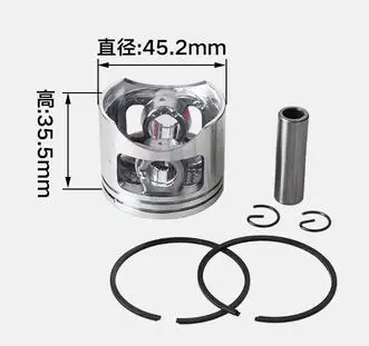 45 мм поршневой комплект 5200 бензопила поршневые сборе Набор с кольцом и Pin для