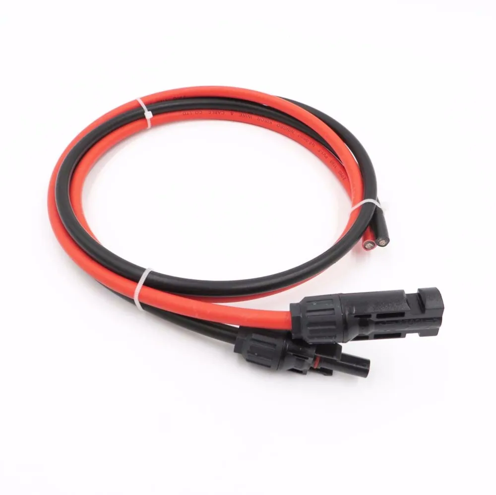 1 пара x MC4 разъем ветви с красными муж отделение черный м 4mm2 кабель TUV утвержден |