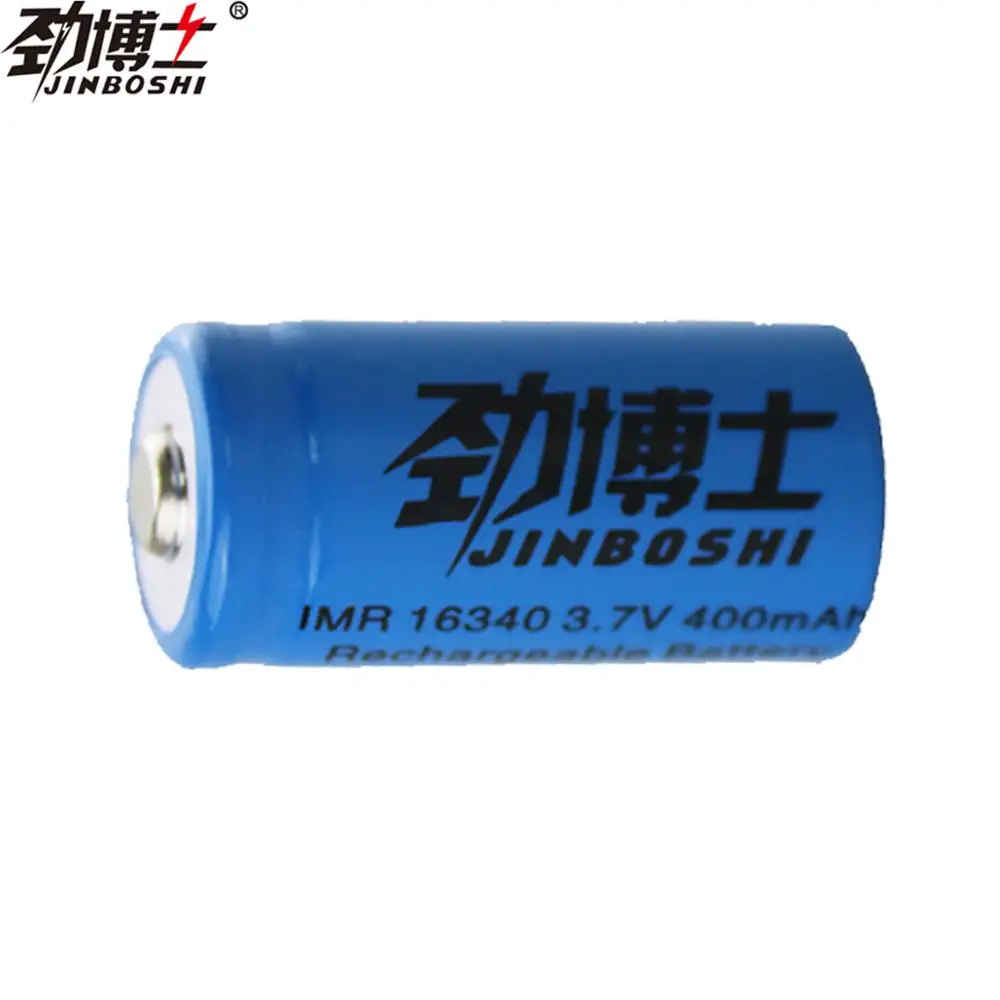 4 шт./лот JINBOSHI 16340 3 7 v Li ion батарея 400mah перезаряжаемая литий ионная CR123A CR 123 для