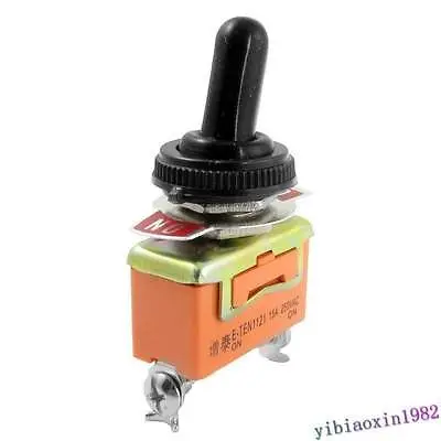 

10pcs AC 250V 15A on/on 2 Position SPDT Toggle Switch with Rubber Cap