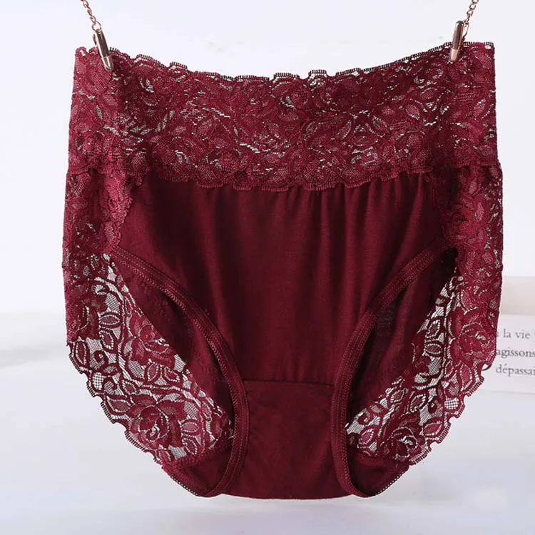 wine red Jerrinut женские интимные трусики модальные хлопковые трусы для женщин Высокая талия трусики размера плюс штаны M L XL XXL XXXL нижнее белье - Цвет: wine red