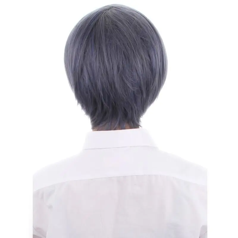 Morematch Anime Black Butler Kuroshitsuji Ciel Phantomhive Wigs Grey Blue Heat Resistant Synthetic Hair Cosplay Wig