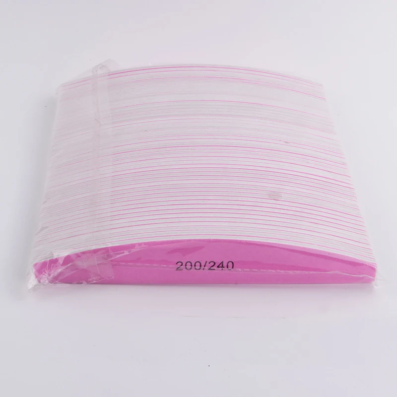 Пилки для ногтей 5 шт./лот шлифовальные буферные инструменты розовый полумесяц