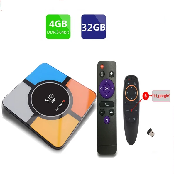 R-TV BOX S10 MINI Android 9,0 R-TV BOX S10 MINI 4 Гб DDR4 32 ГБ/64 Гб RK3328 четырехъядерный 2,4 ГГц wifi USB 3,0 - Цвет: 4g 32g g10