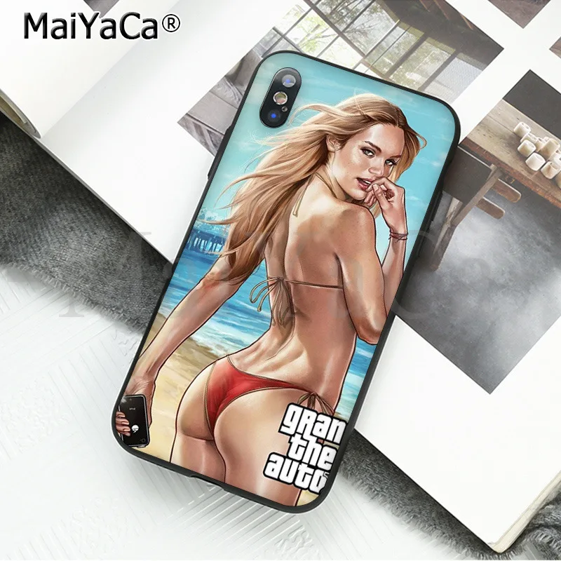 A2 MaiYaCa rockstar gta 5 Grand Theft новое поступление черный чехол для телефона для Apple iPhone 8 7 6 6S Plus X XS MAX 5 5S SE XR - Цвет: A2