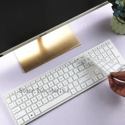 White Силиконовый чехол для настольной клавиатуры для hp павильона все в одном ПК 24-xa0300nd 24-xa0002a 27-xa0540cn 24-xa 23,8 дюйма - Цвет: White