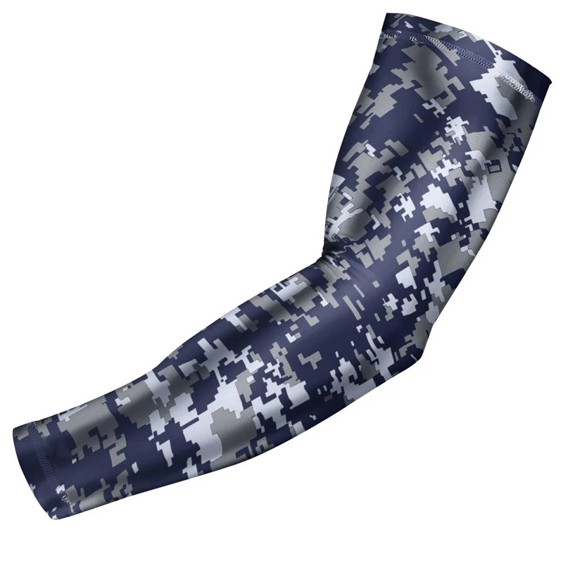 navy-blue Спортивный компрессионный рукав Shark Spirit-молодежные и взрослые Размеры-Бейсбол Футбол, Баскетбол, Спорт(1 рукав - Цвет: navy-blue