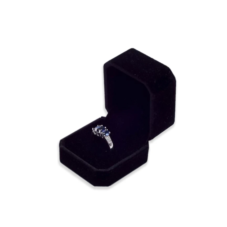 Ring Box Черные бархатные украшения коробка обручальное кольцо ожерелье браслет коробка показ хранилища ювелирных украшений чехол для свадьбы День Святого Валентина подарок - Цвет: Ring Box