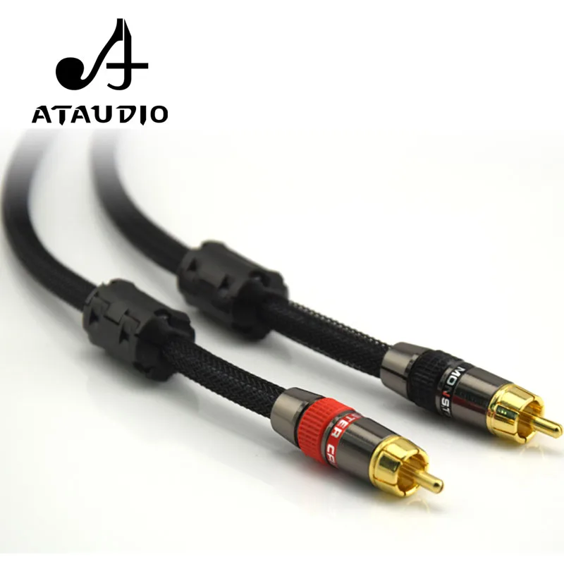 Кабель ATAUDIO Hifi rca высокой чистоты 4N бескислородные медные аудиосигнальные линии