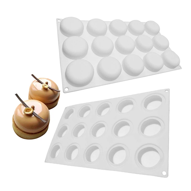 Еда класс Силиконовые 15 отверстий 3D сплющенной формы DIY торт мусс Cookie формы для шоколада украшения торта инструменты