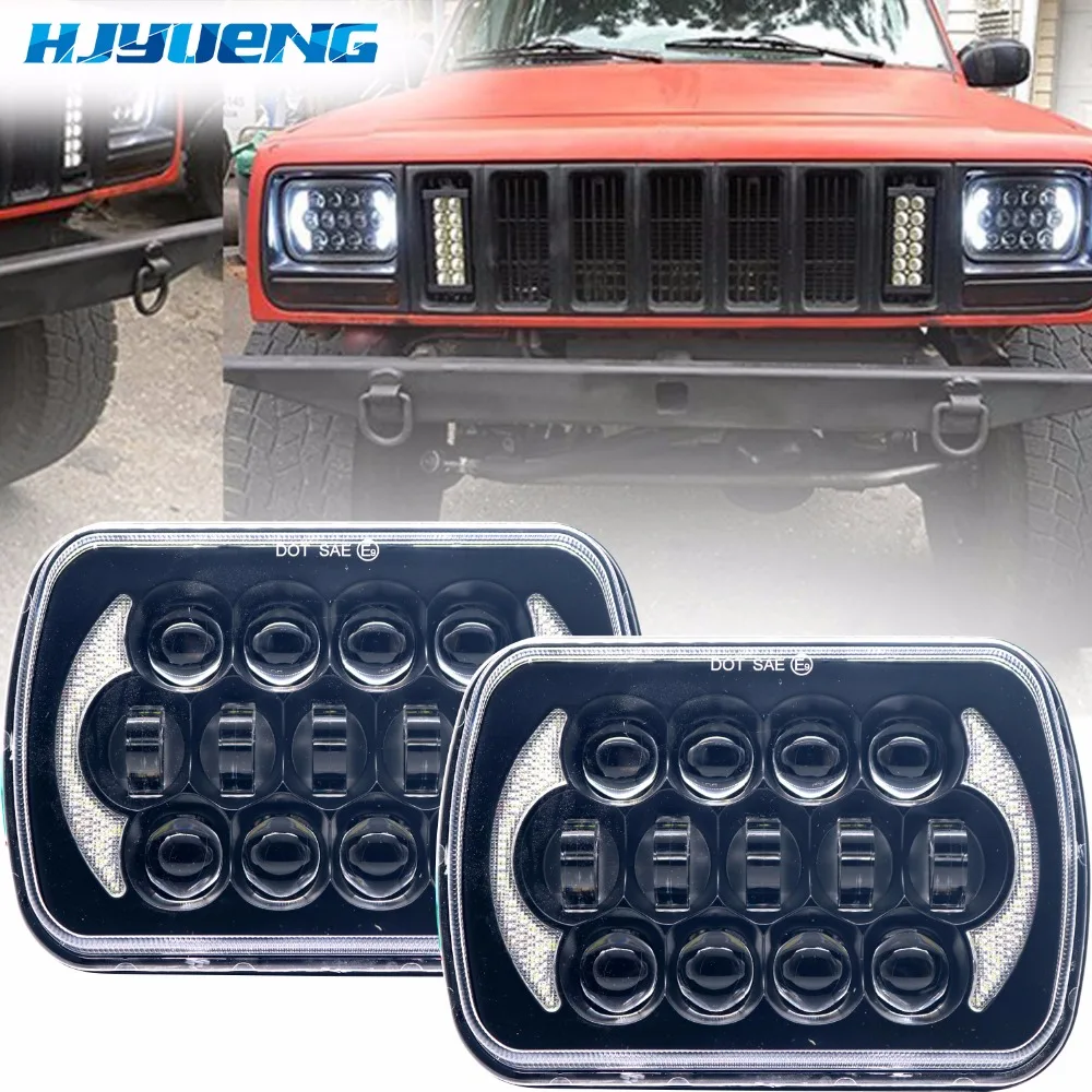 5X7 дюймов 85 Вт h4 светодиодный фонарь 7x6 для Jeep Wrangler YJ XJ truck FLD Firebird Celica 240SX 7 фонарь|led