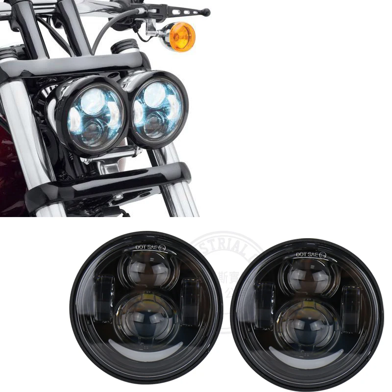 Мотоцикл фары FXDF 5 дюймов 10 100 в DC 40 Вт светодиодные для Harley Fat Bob оригинальный