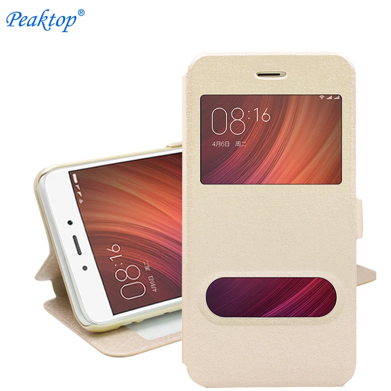 GerTong Flip Case For Xiaomi Redmi 4X 4A Note 4 5A Prime Y1 Mi5X MiA1 Mi6 Mi5 3S 3X 3 Pro Leather Window View Holder Cover | Мобильные
