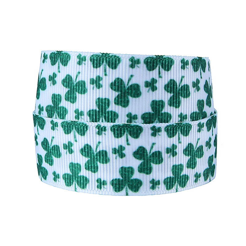 

(50Y/lot) New shamrock holiday celebration grosgrain ribbons