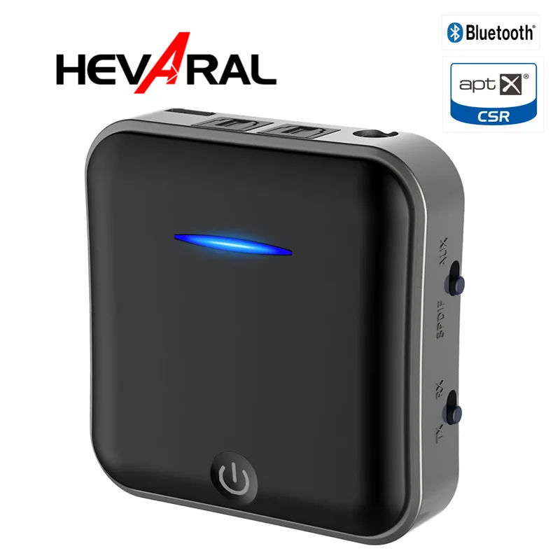 Hevaral Bluetooth 5 0 2 в 1 аудио передатчик приемник CSR8675 Aptx HD адаптер оптический Toslink/3 мм