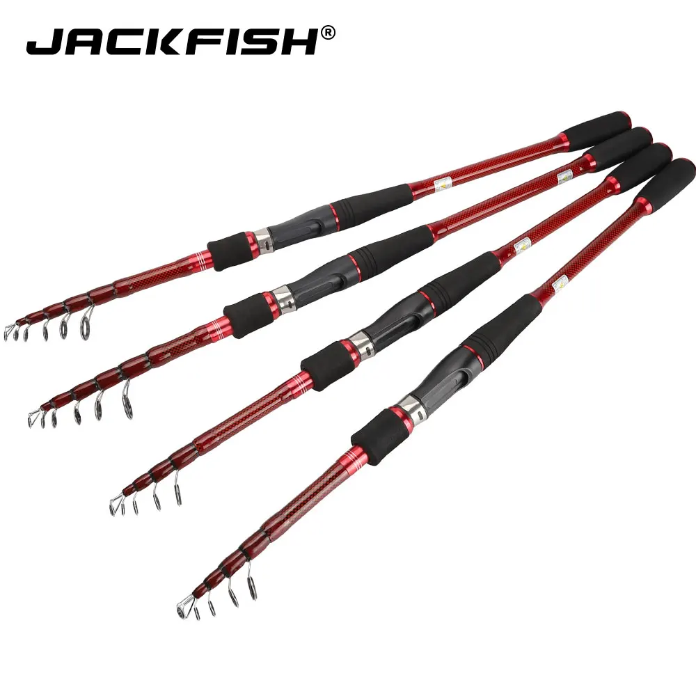 Карбоновая телескопическая удочка JACKFISH кастинговое удилище 1 8-2 7 м класс