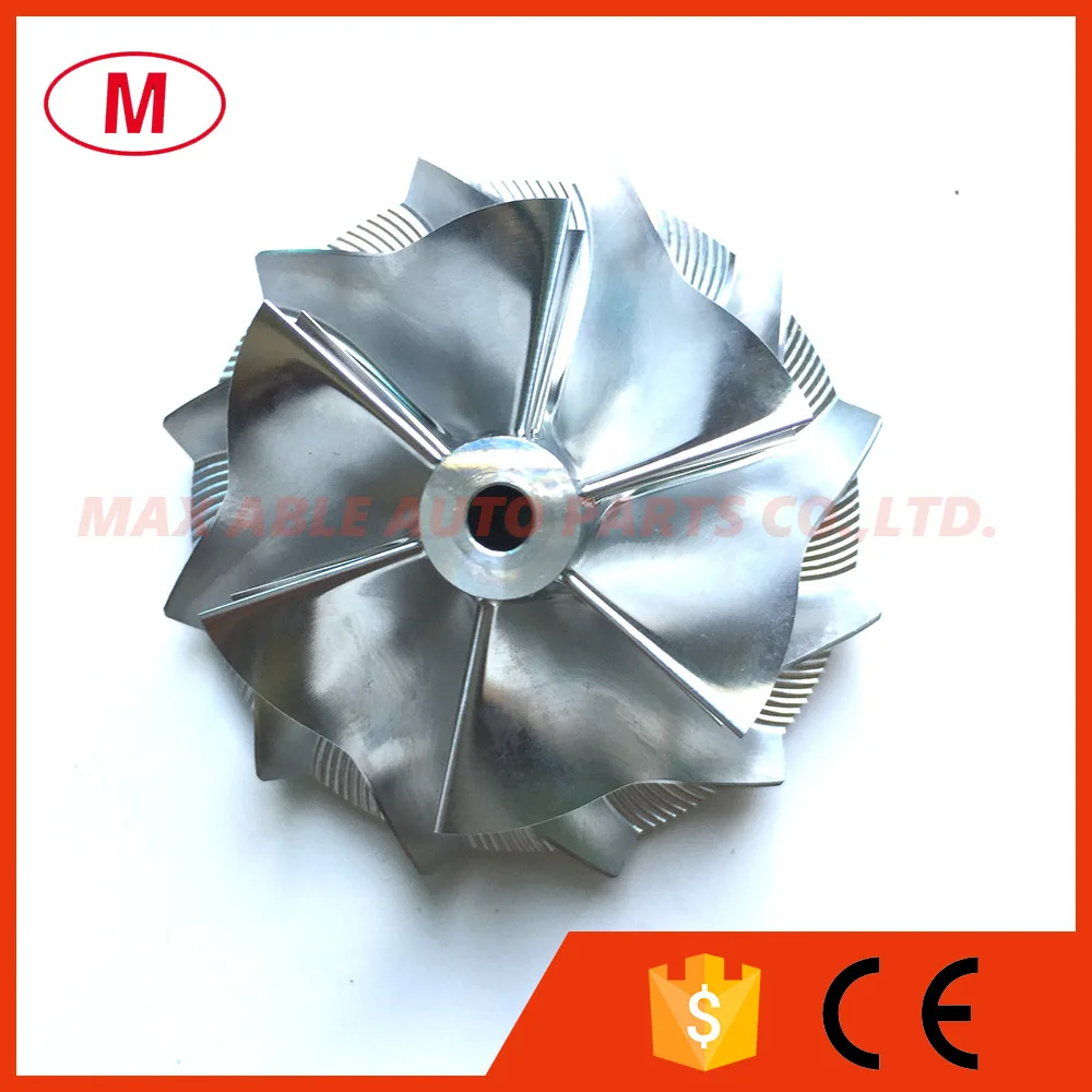 GT15-25 702549-0008HF V1 50,20/65,00 мм 6+ 6 лезвий вперед высокопроизводительный турбинный Алюминий 2618/фрезерный/рабочее колесо компрессора