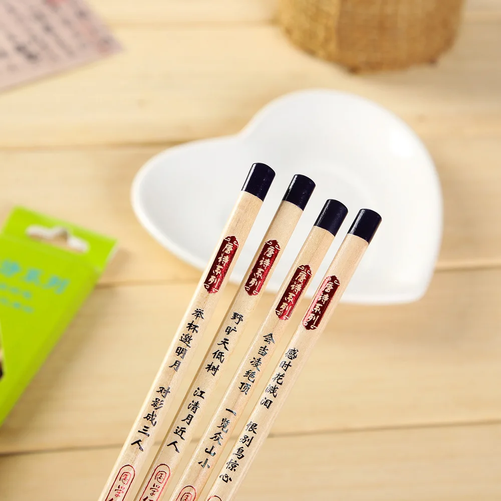 Карандаш в стиле ретро с треугольным удилищем 6 подарков креативный зеленый