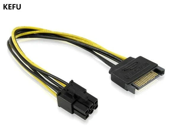 Кабель адаптер питания KEFU SATA с 15 контактным штекером и 6 разъемом для PCI Express 20