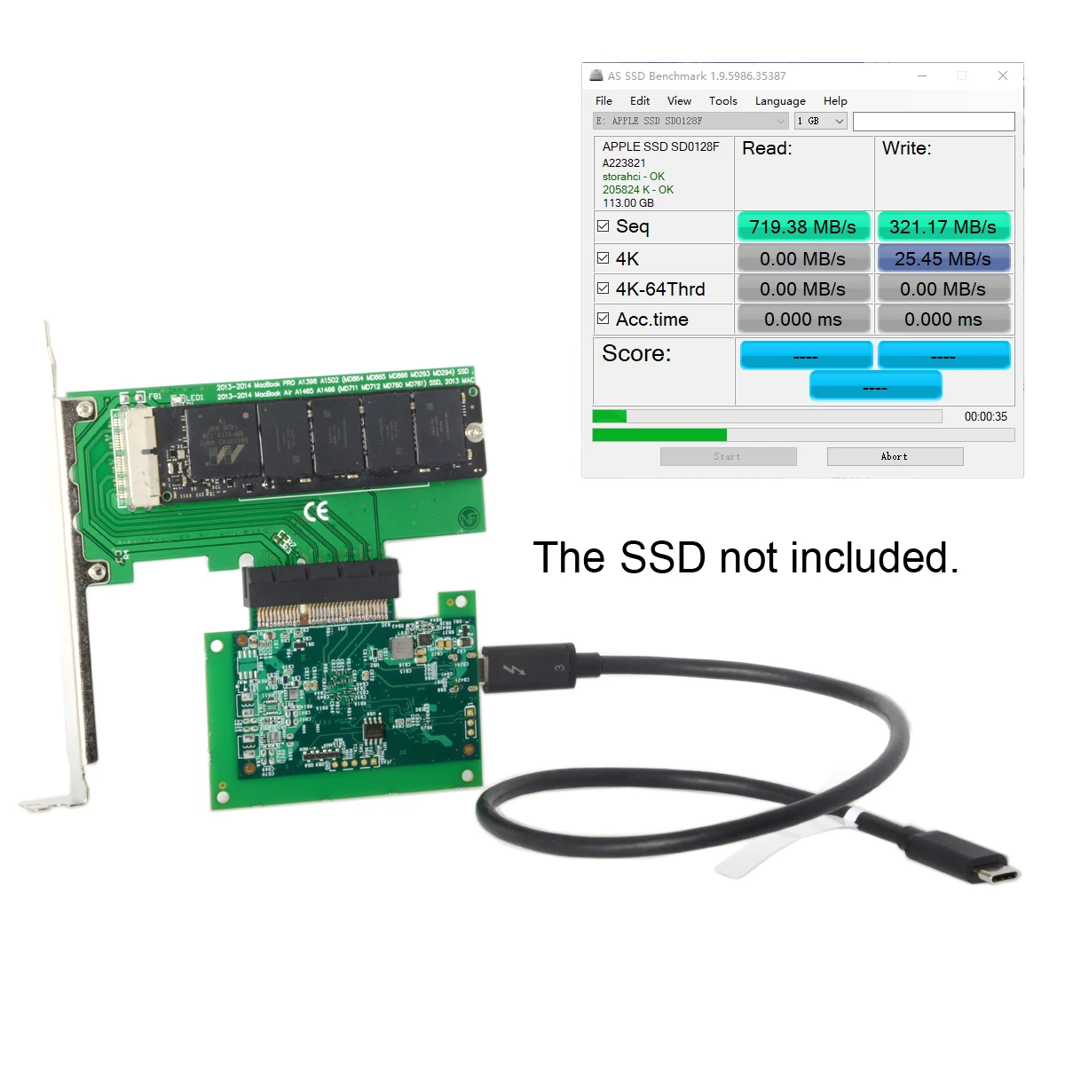 Thunderbolt 3 для PCI Express PCI-E для 2013- Apple Laptop Pro Air SSD кабель для конвертации карт