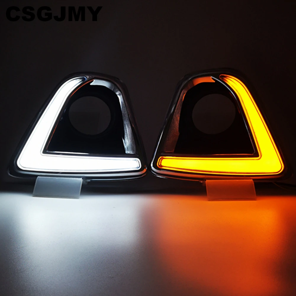 CSGJMY Светодиодные Автомобильные drl дневные ходовые огни противотуманные фары