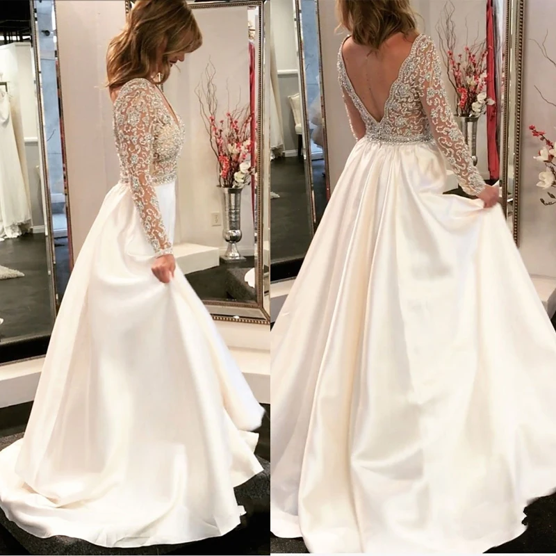 Vestido De Festa вышитые бисером вечерние платья на выпускной 2018 элегантное белое