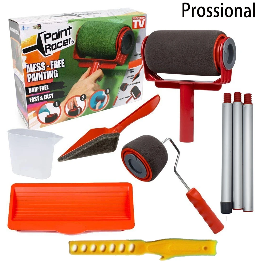 

9Pcs no seam paint roller pro brush set Paint Runner paint runner roller Wall Painting for Home Building Painting tool