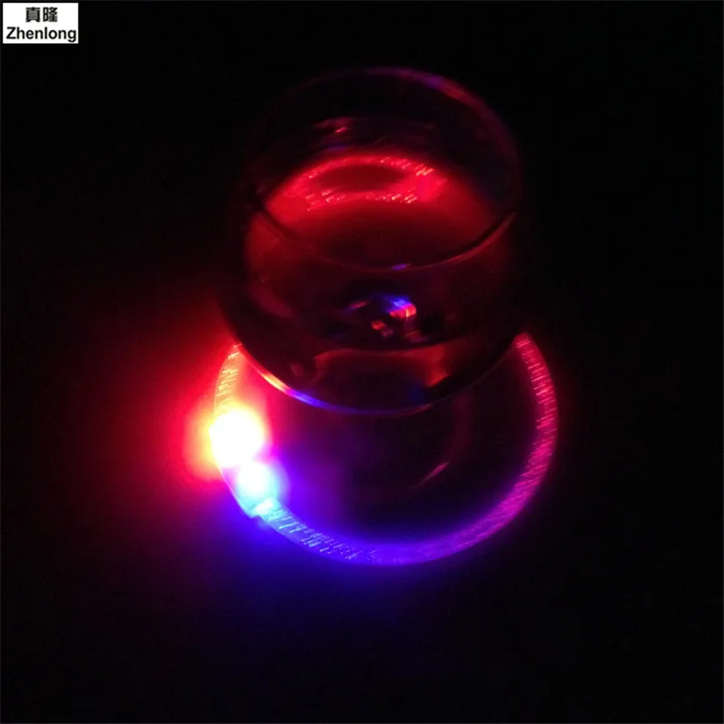 Круговой Красочные RGB светодиодный светильник подставки под напитки Стекло