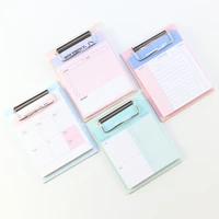 cute colorful kawaii school desk writing notes planner pad set stationeryweekly daily plannercheck list memo pad with pen