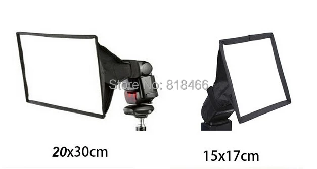 

softbox size 15*17+ 20*30cm Universal Foldable Flash Light Diffuser Softbox Soft box for speedlight for canon nikon yongnuo 600