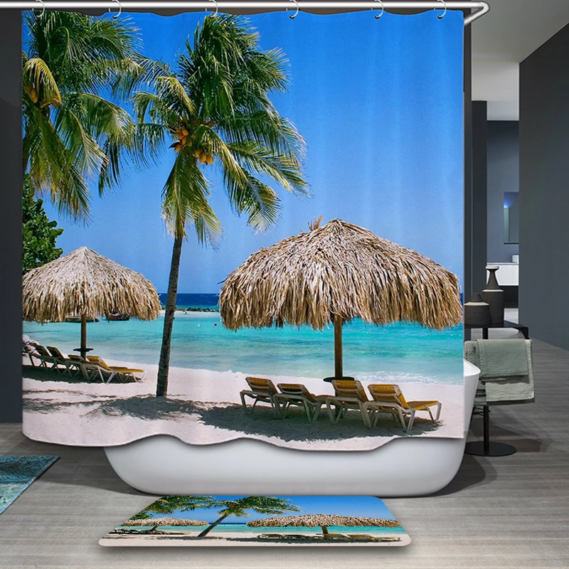 Водонепроницаемая занавеска для душа декор ванной комнаты цветок жасмина