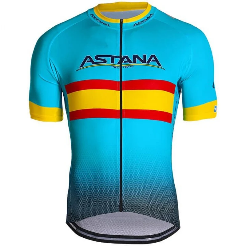 es jersey only Новинка, профессиональная команда, Астана, Испания, испанский чемпион, велосипедные Джерси, комплекты, Майо для мужчин, MTB, гоночный цикл, ropa Ciclismo, гелевая подкладка - Цвет: es jersey only