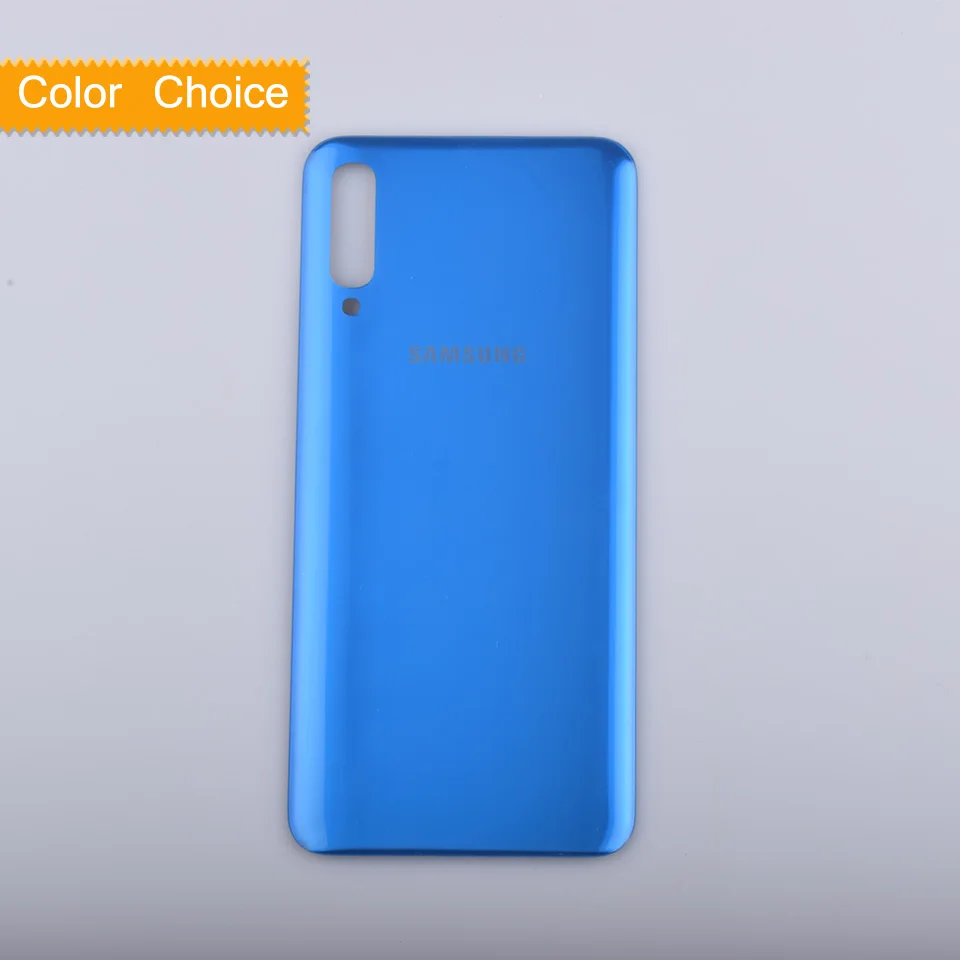 Синий Для samsung Galaxy A50 A505 A505F SM-A505F корпус батарейного отсека заднее стекло чехол Корпус Корпуса A50 Замена - Цвет: Синий