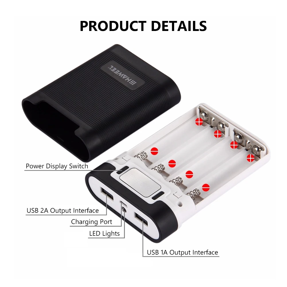 5V 18650 аккумулятор DIY power Bank зарядный чехол 5600 mAh/10000 mAh| |